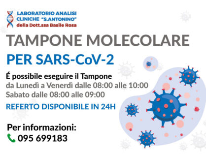 Tampone Molecolare per SARS-CoV-2